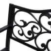PANCHINA DA GIARDINO 2 POSTI CON SCHIENALE DECORATO IN GHISA E METALLO 127X60X89 CM NERO