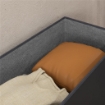 PANCA CONTENITORE PIEGHEVOLE DA 84L COPERCHIO IMBOTTITO E RIVESTIMENTO FINTA PELLE 76X38X38 CM NERO