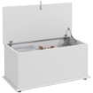 PANCA CONTENITORE MULTIUSO IN LEGNO PER CAMERA E INGRESSO 80X40X40 CM BIANCO