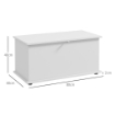 PANCA CONTENITORE MULTIUSO IN LEGNO PER CAMERA E INGRESSO 80X40X40 CM BIANCO
