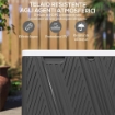 PANCA CONTENITORE 380L IN HDPE CON 2 MANIGLIE LATERALI E LEVA A GAS 115X60X60 CM NERO E GRIGIO