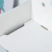PANCA CONTENITORE CON SCHIENALE IN LEGNO PER BAMBINI DA 3-6 ANNI 60X30X50 CM AZZURRO