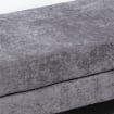 PANCA FONDO LETTO A 2 STRATI IN TESSUTO EFFETTO VELLUTO E ACCIAIO 121X50.5X46.5 CM GRIGIO SCURO E ORO