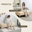 PANCA FONDO LETTO IMBOTTITA CON RIVESTIMENTO TRAPUNTATO IN TESSUTO EFFETTO VELLUTO 118X45X42 CM BEIGE