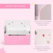 PANCA CONTENITORE CON SCHIENALE IN LEGNO PER BAMBINI DA 3-6 ANNI 60X30X50 CM ROSA