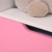PANCA CONTENITORE CON SCHIENALE IN LEGNO PER BAMBINI DA 3-6 ANNI 60X30X50 CM ROSA