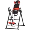 PANCA A INVERSIONE CON ANGOLO E ALTEZZA REGOLABILE E POGGIATESTA IN ACCIAIO E PLASTICA 79X114X153 CM ROSSO E NERO