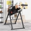 PANCA A INVERSIONE CON ANGOLO E ALTEZZA REGOLABILE E POGGIATESTA IN ACCIAIO E PLASTICA 79X114X153 CM ROSSO E NERO