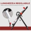 PANCA A INVERSIONE CON ANGOLO E ALTEZZA REGOLABILE E POGGIATESTA IN ACCIAIO E PLASTICA 79X114X153 CM ROSSO E NERO