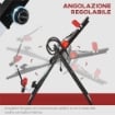 PANCA A INVERSIONE CON ANGOLO E ALTEZZA REGOLABILE E POGGIATESTA IN ACCIAIO E PLASTICA 79X114X153 CM ROSSO E NERO