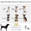 PASSEGGINO PER CANI PIEGHEVOLE CON TETTUCCIO REGOLABILE, BORSA E 2 GUINZAGLI, 82X47X97 CM, ROSSO E NERO