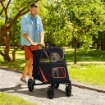 PASSEGGINO PER CANI PIEGHEVOLE CON INGRESSI A CERNIERA E FINESTRE A RETE, 112X65X100 CM, ROSSO E NERO