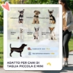 PASSEGGINO PER CANI PIEGHEVOLE CON CESTINO E PORTABICCHIERE PESO MAX 10 KG 75X45X97CM BLU SCURO