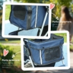 PASSEGGINO PER CANI PIEGHEVOLE CON CESTINO E PORTABICCHIERE PESO MAX 10 KG 75X45X97CM BLU SCURO