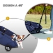 PASSEGGINO PER CANI PIEGHEVOLE CON BORSA E CUSCINO IN ACCIAIO E TESSUTO OXFORD 53X45X28 CM BLU SCURO