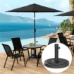 BASE PER OMBRELLONE DA 22 KG ROTONDA PER OMBRELLONI MAX 2.8 M E PALI DA 38 MM O 48 MM NERO