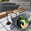 BASE PER OMBRELLONE DA 22 KG ROTONDA PER OMBRELLONI MAX 2.8 M E PALI DA 38 MM O 48 MM NERO