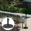 BASE PER OMBRELLONE DA 22 KG ROTONDA PER OMBRELLONI MAX 2.8 M E PALI DA 38 MM O 48 MM NERO