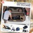 PASSEGGINO PER CANI 3 IN 1 PIEGHEVOLE CON BORSA TRASPORTINO E CESTINO INFERIORE BLU