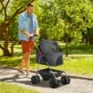 PASSEGGINO PER CANI 3 IN 1 PIEGHEVOLE CON BORSA TRASPORTINO E CESTINO INFERIORE GRIGIO