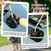 PASSEGGINO PER CANI 3 IN 1 PIEGHEVOLE CON BORSA TRASPORTINO E CESTINO INFERIORE GRIGIO