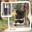 PASSEGGINO PER CANI PICCOLI PIEGHEVOLE CON RUOTE GIREVOLI E FRENO 75X45X97 CM NERO