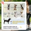 PASSEGGINO PER CANI PICCOLI PIEGHEVOLE CON RUOTE GIREVOLI E FRENO 75X45X97 CM NERO