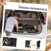 PASSEGGINO PER CANI PICCOLI PIEGHEVOLE CON RUOTE GIREVOLI E FRENO 75X45X97 CM NERO