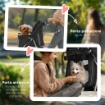 PASSEGGINO PER CANI PICCOLI PIEGHEVOLE CON RUOTE GIREVOLI E FRENO 75X45X97 CM NERO