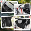 PASSEGGINO PER CANI PICCOLI PIEGHEVOLE CON RUOTE GIREVOLI E FRENO 75X45X97 CM NERO