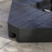 SET 4 MATTONELLE BASE PER OMBRELLONE A BRACCIO RIEMPIBILI CON ACQUA O SABBIA FINO A 80 KG NERO
