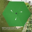 TELO DI RICAMBIO PER OMBRELLONE Ï3 M CON PRESE D'ARIA PER TELAI IN LEGNO E ACCIAIO VERDE