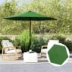 TELO DI RICAMBIO PER OMBRELLONE Ï3 M CON PRESE D'ARIA PER TELAI IN LEGNO E ACCIAIO VERDE