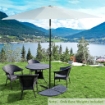 SET 2 PESI PER OMBRELLONE A BASE A CROCE DA 28 KG CON DESIGN A VENTAGLIO IN COLOFONIA 66X47X4.2 CM BRONZO