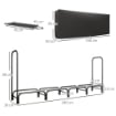 PORTALEGNA DA INTERNO ED ESTERNO IN METALLO CON TELO PORTA LEGNA E COPERTURA 240X36X99 CM NERO