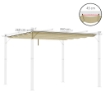 COPERTURA PER GAZEBO PERGOLA 4X3 M IN POLIESTERE TRASPIRANTE BEIGE CON 10 FORI DI DRENAGGIO