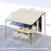 TELO COPERTURA PER GAZEBO PERGOLA 3X3 M IN POLIESTERE CON 16 FORI DI DRENAGGIO 297X297 CM BEIGE