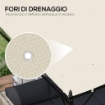 TELO COPERTURA PER GAZEBO PERGOLA 3X3 M IN POLIESTERE CON 16 FORI DI DRENAGGIO 297X297 CM BEIGE