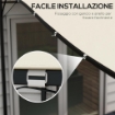 TELO COPERTURA PER GAZEBO PERGOLA 3X3 M IN POLIESTERE CON 16 FORI DI DRENAGGIO 297X297 CM BEIGE