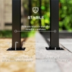 PERGOLA PER ESTERNO 3X3 M CON COPERTURA ONDULATA E PANNELLI LATERALI IN METALLO E POLIESTERE NERO