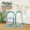 MINI SERRA POP UP CON COPERTURA IN PLASTICA FINESTRA AVVOLGIBILE E BORSA 70X70X80 CM TRASPARENTE