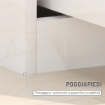 COMODINO MODERNO IN LEGNO CON 2 CASSETTI E DESIGN LUCIDO 40X40X48 CM BIANCO