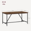 TAVOLO DA PRANZO PER 6 PERSONE STILE INDUSTRIALE IN LEGNO E ACCIAIO, 150X80X75 CM, MARRONE