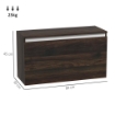 COMODINO SOSPESO CON CASSETTO SENZA MANIGLIE E CON FISSAGGIO A PARETE 80X30X45 CM NOCE