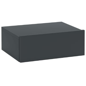 COMODINO SOSPESO MODERNO CON CASSETTO IN LEGNO 40X30X15 CM NERO