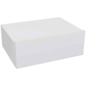 COMODINO SOSPESO MODERNO CON CASSETTO IN LEGNO 40X30X15 CM BIANCO
