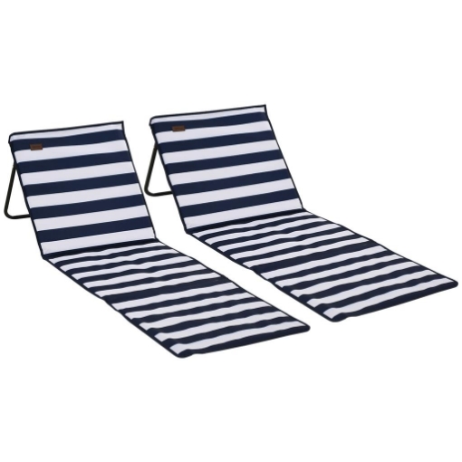 SET 2 SDRAIO DA SPIAGGIA PIEGHEVOLI E REGOLABILI CON TASCA IN ACCIAIO E POLIESTERE 142X51X40 CM MULTICOLORE