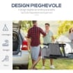 SDRAIO DA GIARDINO ZERO GRAVITY PIEGHEVOLE E RECLINABILE A 9 LIVELLI CON CUSCINO LOMBARE GRIGIO