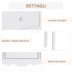 TAVOLO CONSOLLE MODERNO DA INGRESSO IN MDF CON 3 CASSETTI, 100X32X85 CM, BIANCO