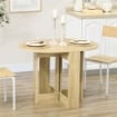 TAVOLO PIEGHEVOLE DA PRANZO A 2 RIBALTE, TAVOLO CONSOLLE IN LEGNO SALVASPAZIO, ROVERE